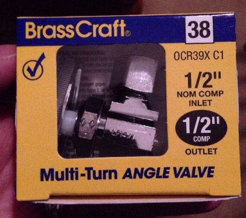 ANG VAL 1/2 NOM X 1/2 OD RIS BRASS CRAFT Water Supply Line Valves OCR39X C1