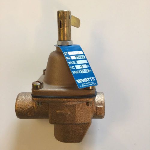 WATTS 1/2&#034; FEED WATER PRESSURE REGULATOR, MODEL #B1156F