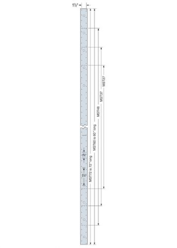 Simpson Strong-Tie S/MST27 Light Gauge Steel Medium Strap Tie 27&#034;