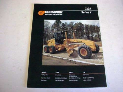 Champion 730A Series V Motor Graders Color Literature                         b2