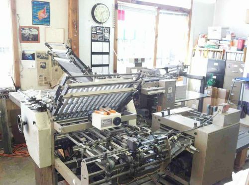 Paper folder shoei 44ktt  26 x 40 and presser stacker for sale