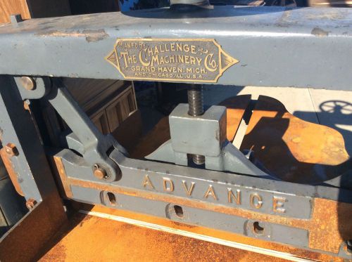 Vintage 28&#034; Challenge Paper Cutter / Advance. 2 Blades