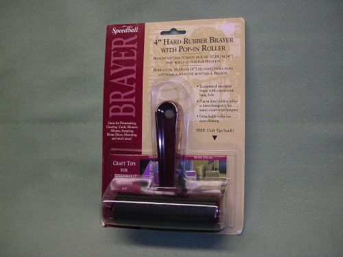 Speedball 4 Inch Hard Rubber Brayer (Ink Roller) #41228 New in Pack