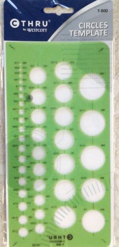 C THRU BY WESTCOTT T-800 Stencil/Drawing CIRCLE Template