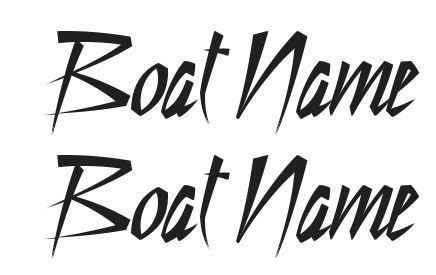 Boat Lettering Boat Name Vinly Decal Still Set of 2