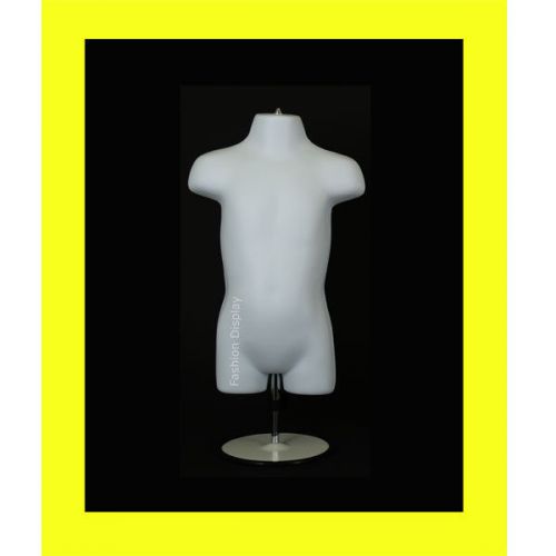 Toddler mannequin form w/ metal base boys and girls 18 mo - 4t clothing - white for sale