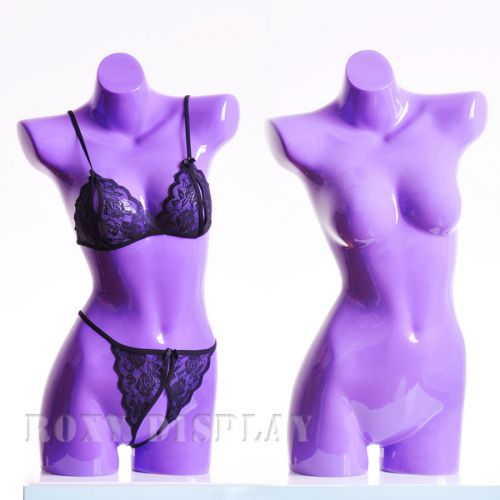 Fiberglass Mannequin Dress Form Display Torso Half Body Manikin  MZ-BL2PURPLE