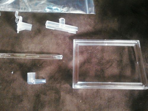 Retail gondola peg hook / frame..lot of 17 &#034; 5 pc kits &#034;...New ,unused