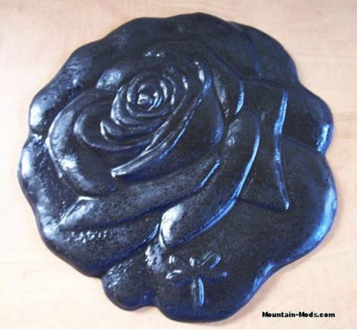 CONCRETE STAMP Rose Bud 11&#034; BORDER ART STAMPS MATS New