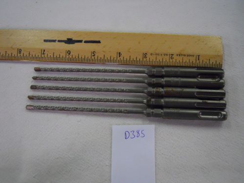 5 NEW BOSCH ANSI SDS PLUS CARBIDE TIPPED 5/32&#034; X 7&#034; DRILL BIT. GERMAN {D385}