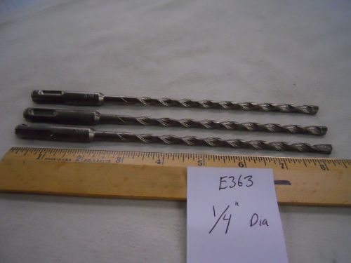 3 NEW BOSCH 1/4&#034; DIA. ANSI SDS PLUS FULL HEAD HAMMER DRILL BIT. X5L GERMAN E363