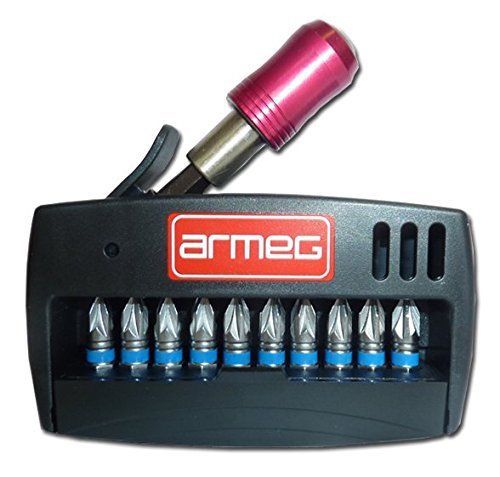 ARMEG PZ2 11 PIECE SCREWDRIVER BIT SET CLICK &amp; DRIVE ADAPTER SDBSET11PZ2