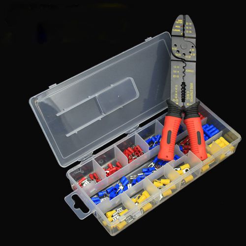 350Pc Solderless Wire Terminal Wire Stripper Cutter Crimping Set (2) 175 Pc Sets