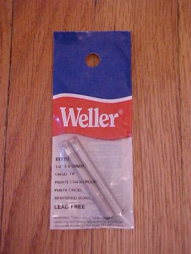 WELLER (2) MT10 - 1/4&#034; CHISEL SOLDERING TIPS - SP40, SP40D - NEW