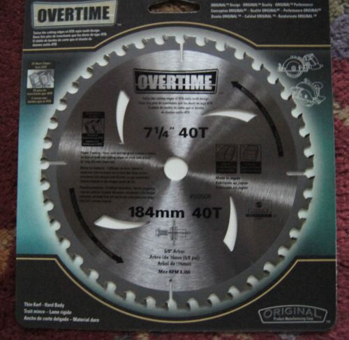 ORIGINAL OVERTIME 7 1/4&#034; 40T 184mm SAW BLADE - 5 PACK