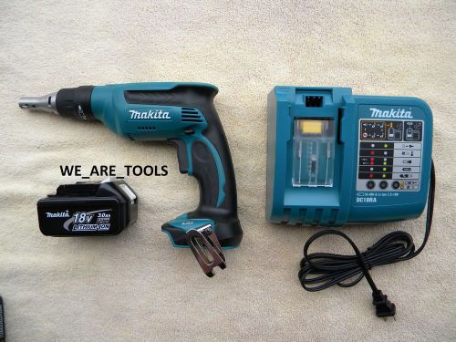 MAKITA 18V LXSF01 CORDLESS DRYWALL DRILL, BL1830 BATTERY,CHARGER 18 VOLT LXSF01Z