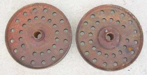 2 John Deere Cast Iron Wheels Industrial Carts Hit &amp; Miss Gas Engine Maytag