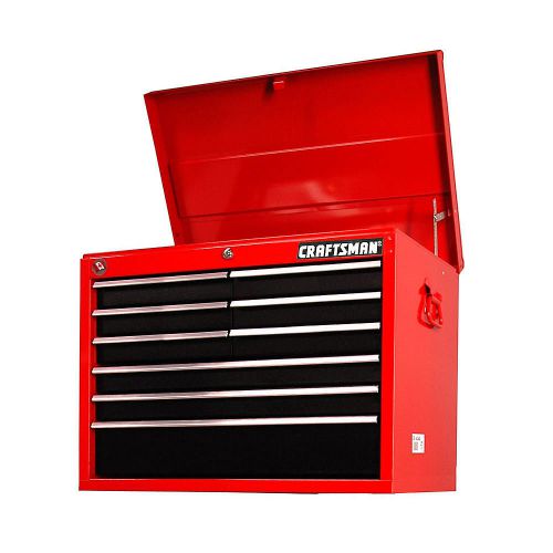 Craftsman 27&#034; 9-Drawer STD DUTY Ball Bearing Slides Top Chest Red