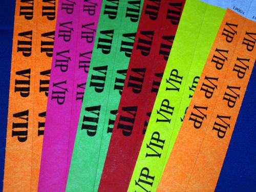 500 VIP Tyvek Wristbands brazaletes FREE SHIPPING Withing USA armbands