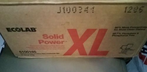 Ecolab solid power xl commercial dishwasher 9lb lot of 4 capsules 1 full case for sale