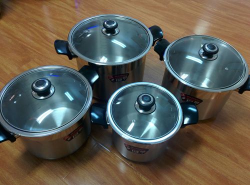 Maxcook High-Quality 6/10/12/15 qt Quart 18/10 Stainless Steel Stock Pots Set