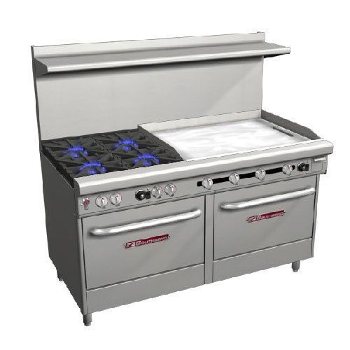 Southbend s60ad-3tr range, 60&#034;, 4 burners (28,000 btu), 36&#034; thermostatic griddle for sale