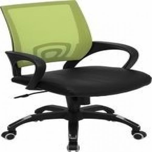 Flash furniture cp-b176a01-green-gg mid-back green mesh computer chair with blac for sale