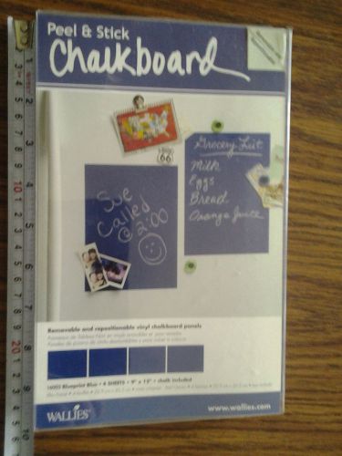 Blueprint Blue 4 Sheets Peel and Stick Vinyl Chalkboard 16002 Chalk Removable