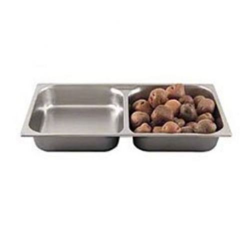 New browne foodservice 8002dv stainless steel full divide steam table pan  2-1/2 for sale