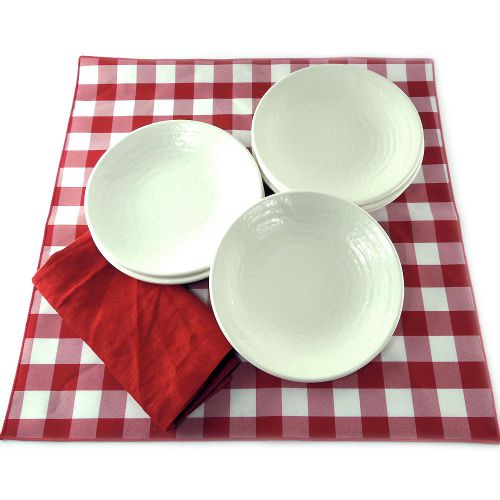 Heavyweight 8.25&#034; Textured Melamine Restaurant Salad Plates CASE OF 48