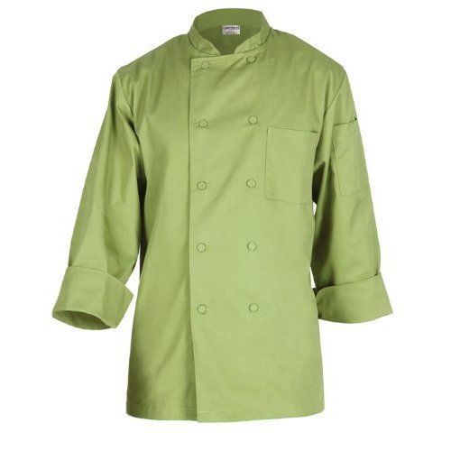 Chef works basic colored chef coat lime size large l  nwt for sale