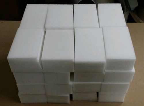 (32 qty lot) POLYETHYLENE FOAM 6&#034; x 3.5&#034; x 2&#034; Heavy Duty Density 6pcf  white pe