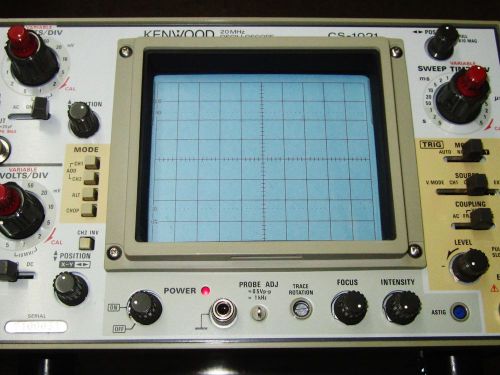 KENWOOD 20MHz OSCILLOSCOPE CS-1021 2 Channel Dual Trace OSCILLOSCOPE