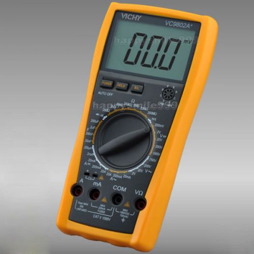 New vichy vc9802a+ dmm digital multimeter resistance cap dcv/a acv/a meter d0129 for sale