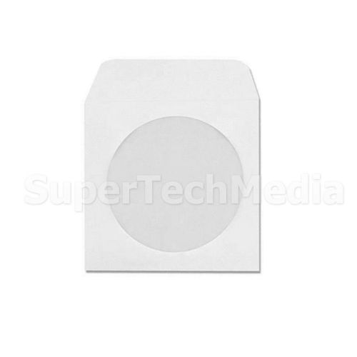 1000 Paper CD DVD R Disc Sleeve Window Flap Envelope