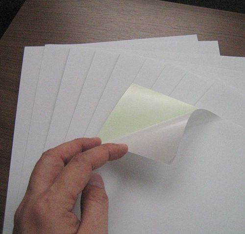 A4 STICKER WHITE MATT PAPER 12 SHEETS NEW BLANK  SELF ADHESIVE Good Quality