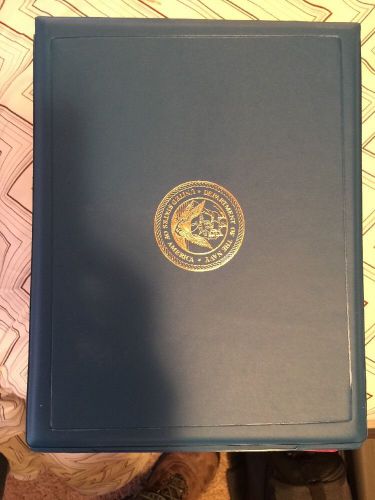 Vinyl U.S. Navy Awards Folder Binder Certificate Holder