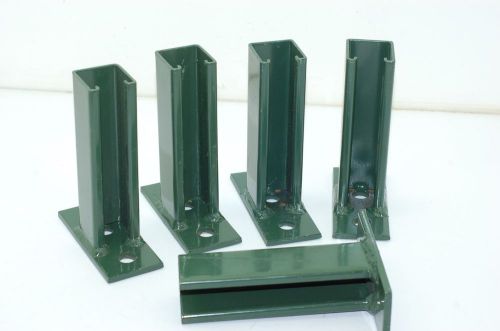 Single Strut Channels w/ Mounting Plates, 1-5/8&#034; x 1-5/8&#034; x 6&#034; - Lot of 5