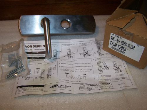 VON DUPRIN 996L-RV US26D 03 LHR TRIM 22039 SPRING LEVER DOOR LOCK HANDLE