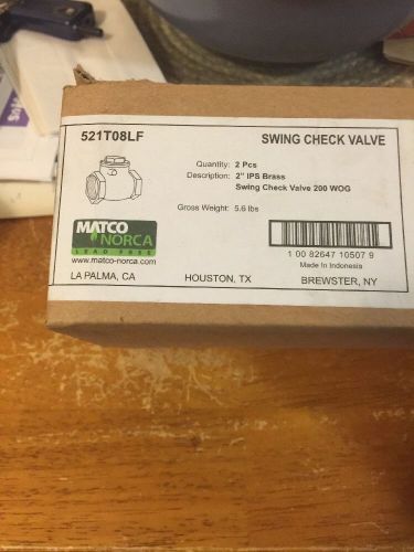 2&#034; IPS Brass Swing Check Valve 200 WOG Lead Free