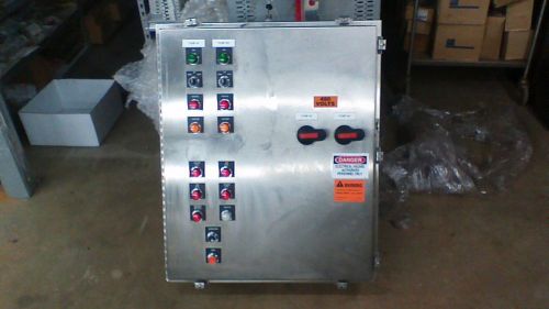 NEW OAKHILL CONTROL STAINLESS DUPLEX PUMP CONTROL PANEL NEMA 4X ZCB122122AO