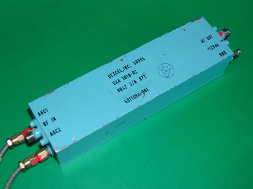 2.5-7.5 GHz Amplifier 22 dB gain +17 dBm Po 12V 400mA SMA DEXCEL DXA 3010-02