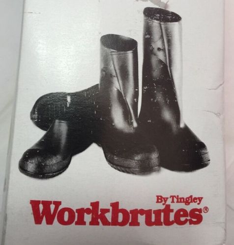 NEW Tingley WorkBrutes PVC 10-Inch Overshoe Work Boot with Button XXL Black 2XL