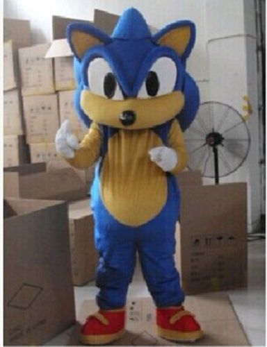 Sonic Hedgehog Mascot Costume Fancy Dress Outfit