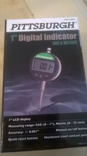 Lot of 2 pittsburgh 1&#034; digital indicator sae &amp; metric for sale