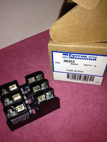 ***NEW*** FERRAZ SHAWMUT 30323 600 VOLT 3 POLE 30 AMP FUSE BLOCK HOLDERS