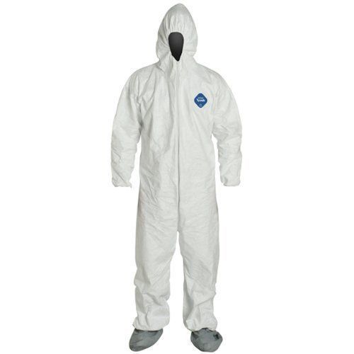 (25) 1case DUPONT TY122S-XL TYVEK Coveralls w/ Bootie, Hood, Elastic Wrist - XL