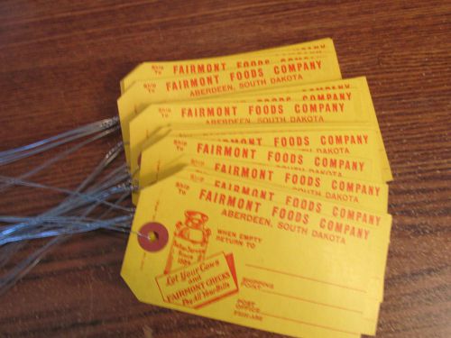 ADVERTISING CREAMERY TAGS,  Faiirmont Foods  Aberdeen, South Dakota  (20)