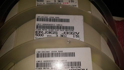 15000 PCS PANASONIC  ERJ3GSJ332V ,  3 reels.