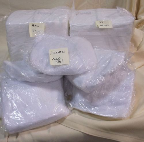 25 - XL Lab coats + 25 - 4XL Lab coats + 2000 Hairnets